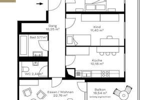 Frisch renovierte, großzügige 3-Zimmer-Wohnung mit herrlichem Blick über ganz Augsburg! – Heckenrosenweg 11, 86156 Bärenkeller, Augsburg – Vorschaubild 13