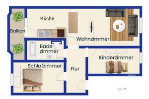 Leipzig-Engelsdorf | Stilvolle 3-Zimmer-Altbauwohnung mit Südbalkon in denkmalgeschütztem Altbau – Die vollständige Adresse der Immobilie erhältst du vom Anbieter., 4319 Engelsdorf, Leipzig – Vorschaubild 12