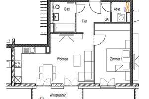 Großzügige Wohnung mit Wintergarten sucht Mieter: 2-Zimmer, 59m² – Konrad-Adenauer-Ring 1, 65187 Rheingauviertel / Hollerborn, Wiesbaden – Vorschaubild 3