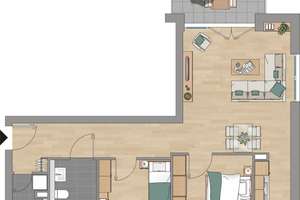 RUHIGE, SONNIGE 3 ZIMMER IN TOLLER GRÜNER UMGEBUNG - 5 MIN VON UNI/-KLINIK & BAHNHOF (EINZUG FLEX.) – Untere Zahlbacher Strasse 6 c, 55131 Oberstadt, Mainz – Vorschaubild 3