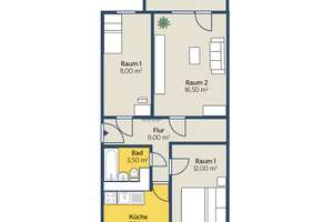 Bezugsfertige 3-Raum-Wohnung mit Balkon in Paunsdorf – Haselstr. 33, 4329 Paunsdorf, Leipzig – Vorschaubild 2
