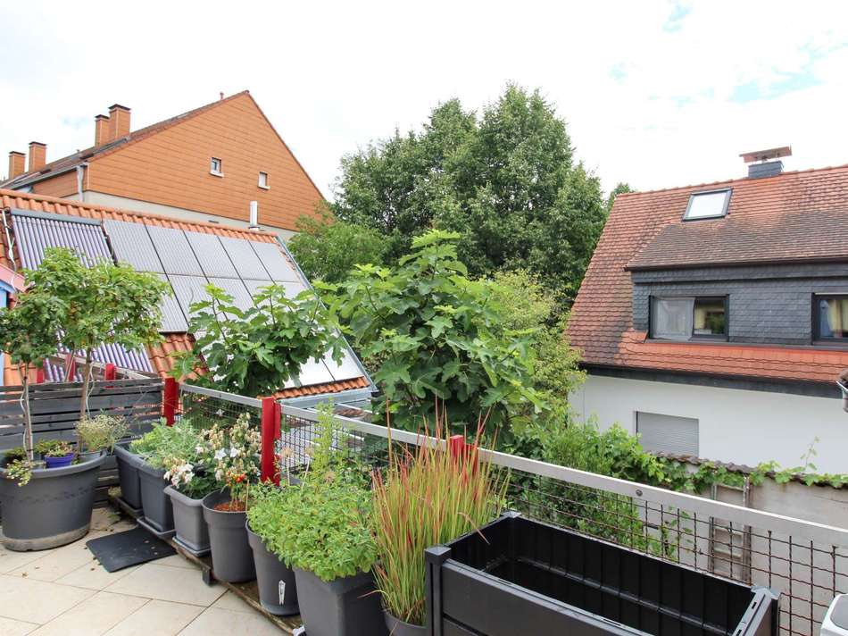 Dachterrasse Blick ins Grüne