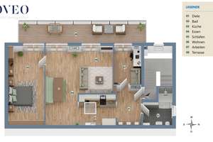 Ein besonderer Wohntraum über den Dächern von Bessungen – Penthouse mit  großer West-Terrasse – Die vollständige Adresse der Immobilie erhältst du vom Anbieter., 64285 Mitte, Darmstadt – Vorschaubild 20