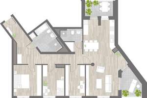 4 Zimmer mit Gästeduschbad und 2 Loggien im Neubau SECHTM – Bonner Str. 168, 50968 Raderberg, Köln – Vorschaubild 13