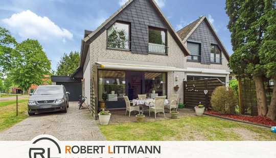 Bild von Zuhause ankommen – Stilvolle Doppelhaushälfte mit Gartenparadies in Scharmbeckstotel