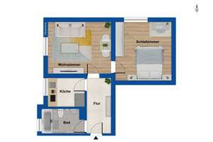 Solide vermietete 2-Zimmer-Wohnung in angenehmer Wohnlage von Augsburg – Die vollständige Adresse der Immobilie erhältst du vom Anbieter., 86152 Bleich und Pfärrle, Augsburg – Vorschaubild 7