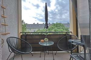 helle ruhig gelegene 2-Zimmer-Wohnung mit großer Küche, Diele, Bad, Balkon - variable Raumaufteilung – 40470 Mörsenbroich, Düsseldorf – Vorschaubild 9
