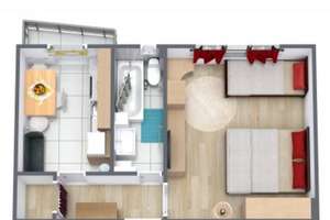 Gepflegte 1-Zimmer Wohnung mit Balkon in Berlin-Reinickendorf – Thaterstraße 7, 13407 Reinickendorf (Ortsteil), Berlin – Vorschaubild 1