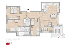 🍀SAMSTAGSBESICHTIGUNG🍀4 Zimmer Wohnung mit Balkon – Kostheimer Landstraße 25, 55246 Mainz-Kostheim, Wiesbaden – Vorschaubild 3