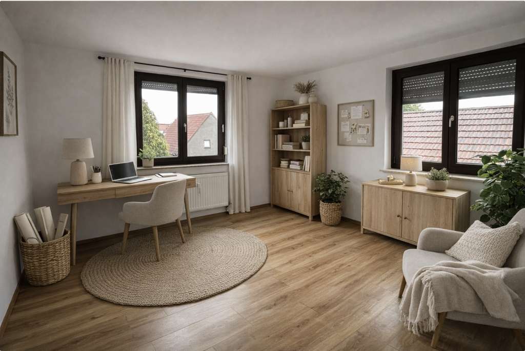 Immobilie in Erkenbrechtsweiler - Charmante 3,5-Zimmer-Wohnung mit Balkon, historischem Holzofen und zusätzlichen Nutzräumen - Bild 3