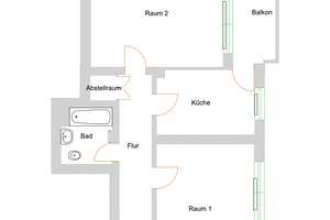 Helle 2-Zimmer-Wohnung in Eberstadt! Jetzt bewerben – Kurt-Schumacher-Straße 58, 64297 Eberstadt, Darmstadt – Vorschaubild 7