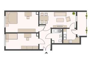 Sofort bezugsfrei | Balkon | grüner Gemeinschaftsgarten | Abstellkammer – Die vollständige Adresse der Immobilie erhältst du vom Anbieter., 4249 Großzschocher, Leipzig – Vorschaubild 16
