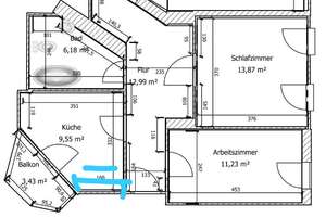 Schöne 3-Zimmer-Wohnung mit Balkon und EBK