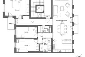 Modern 4-Room Apartment in Prime Berlin 10435  with Two Bathrooms & two Balconies – Berlin – Vorschaubild 2