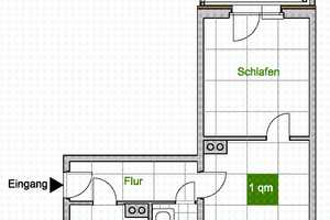 Wohnen im Grünen, traumhafte 2-Zimmer-Wohnung mit Balkon! – Falkenstr. 7, 1067 Dresden – Vorschaubild 2