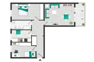 Ruhig gelegene Dreizimmerwohnung mit Balkon und Tiefgaragenstellplatz in München-Am Hart – 80937 Am Hart, München – Vorschaubild 12