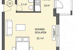 Sanierte 1-Zimmer-Wohnung mit Balkon und Garage in ruhiger Lage – Steinhaldestraße 32, 74078 Frankenbach, Heilbronn – Vorschaubild 6
