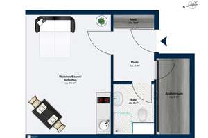 Gemütliche 1-Zimmer-Wohnung in Altschwabing – Die vollständige Adresse der Immobilie erhältst du vom Anbieter., 80802 Münchner Freiheit, München – Vorschaubild 1