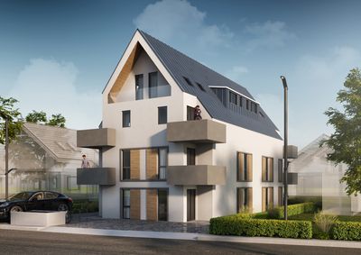 Projektiertes Neubauvorhaben mit Baugenehmigung – modernes MFH (5 WE & Gewerbe) im Süden Freiburgs