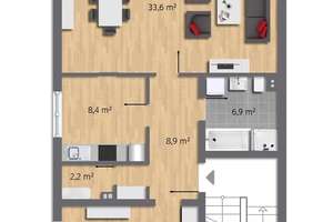 2,5-Raum-Etagenwohnung mit rd. 80 m², Balkon + herrlichem Weitblick in Top Wohnlage von Werden – Die vollständige Adresse der Immobilie erhältst du vom Anbieter., 45239 Werden, Essen – Vorschaubild 18