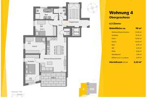 Großzügige 4,5-Zimmer-Wohnung mit Balkon und modernem Grundriss – Passeier Straße 19, 70329 Uhlbach, Stuttgart – Vorschaubild 3