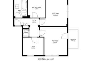 Kernsanierte 3 Zimmer Wohnung mit Südbalkon und A+ – Kamekestr. 13, 13049 Reinickendorf (Ortsteil), Berlin – Vorschaubild 18