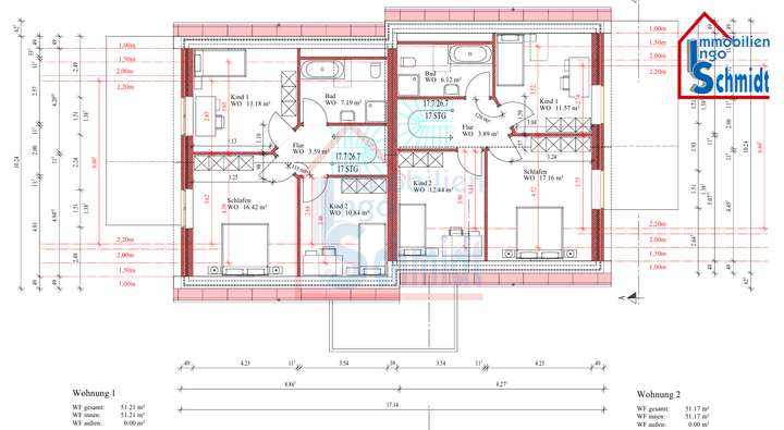 Grundriss OG - WHG 1+2