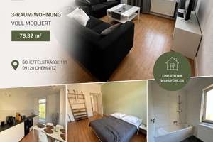 Moderne, voll ausgestattete 3-Zimmer-Wohnung