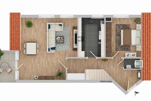 Klimatisierte 3-Zi.-DG-Maisonettewohnung in ruhiger Sackgasse – Die vollständige Adresse der Immobilie erhältst du vom Anbieter., 71642 Hoheneck, Ludwigsburg – Vorschaubild 14