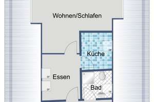 Großzügige 2-Zimmer-Dachgeschosswohnung mit Aufzug und Kellerraum – Bunsenstraße 9 D, 34127 Nord (Holland), Kassel – Vorschaubild 5