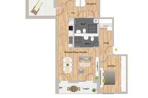 Exklusive 4-Zimmer-Wohnung mit Dachterrasse und Loggia am Spinellipark – Chisinauer Platz 6, 68309 Käfertal, Mannheim – Vorschaubild 2