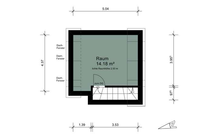 Grundriss Spitzboden