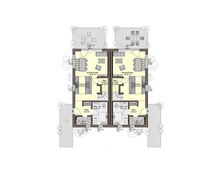 Grundrissbeispiel G147 EG