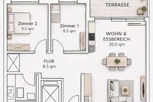 Frisch komplett renovierte 3-Zimmer-Wohnung mit Balkon - ideal für Eigennutzer oder Kapitalanleger – Die vollständige Adresse der Immobilie erhältst du vom Anbieter., 95764 Oberschleißheim – Vorschaubild 7