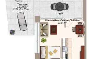 Neuwertige 1-Zimmer-Wohnung mit riesiger Terrasse! – Die vollständige Adresse der Immobilie erhältst du vom Anbieter., 89077 Weststadt, Ulm – Vorschaubild 6