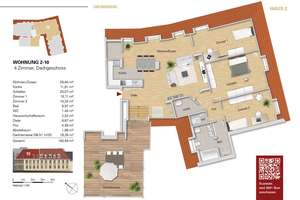 ***Große 4 Zi.-Wohnung im 2.OG, WE 2-10 mit großer Dachterrasse***