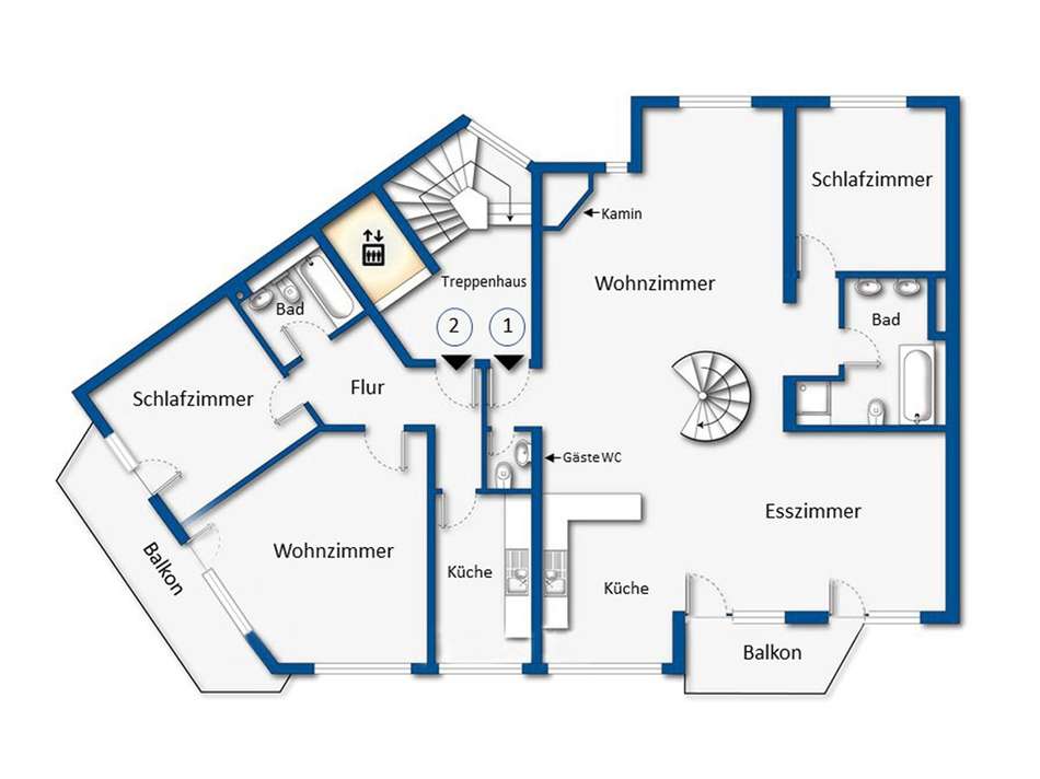 Grundriss untere Ebene
