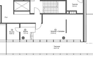 Charmantes 1-Zimmer Penthouse mit Balkon in Stuttgart-Bad Cannstatt