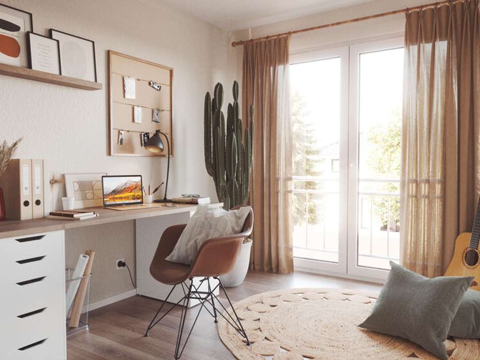 Wohnbeispiel Arbeitszimmer .