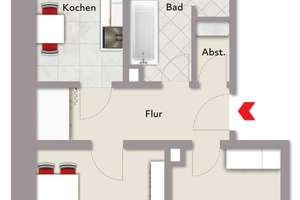 Gepflegte 2-Zimmer-Wohnung in einem ensemblegeschützten Altbau – Die vollständige Adresse der Immobilie erhältst du vom Anbieter., 90429 Bärenschanze, Nürnberg – Vorschaubild 8