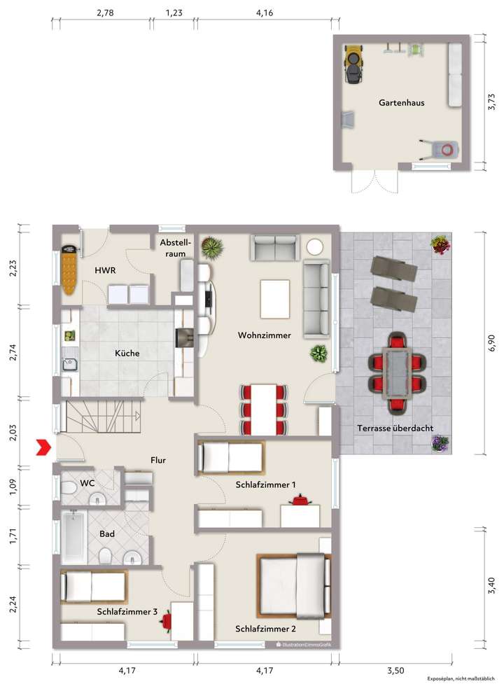 Grundriss Erdgeschoss (nicht m