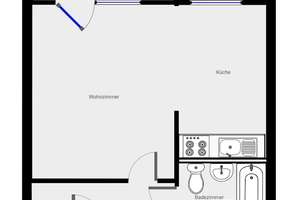 1-Zimmer mit Aussicht, Balkon und Wannenbad in der 3. Etage – Deiwitzweg 17, 4207 Lausen-Grünau, Leipzig – Vorschaubild 14