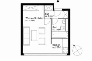 AIGNER - Gemütliches Apartment in Schwabing – Ideal für Kapitalanleger oder zum Selbstbezug – Die vollständige Adresse der Immobilie erhältst du vom Anbieter., 80797 Josephsplatz, München – Vorschaubild 7