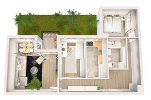 Kapitalanlage mit Steuervorteil: möblierte 3-Raum-Wohnung mit Terrasse, TG-SP, AfA ca. 3,57 % – Behringstr. 32, 1159 Friedrichstadt, Dresden – Vorschaubild 5