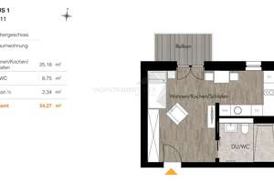 ++ Frühlingsangebot ++ Smart wohnen im Erstbezug: 1-Raum-Wohnung mit Einbauküche und Balkon – Unritzstraße 38b, 9117 Rabenstein, Chemnitz – Vorschaubild 2