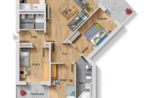 Neuwertige 4-Zimmer-Erdgeschosswohnung – hochwertig ausgestattet und top gepflegt – Die vollständige Adresse der Immobilie erhältst du vom Anbieter., 81739 Altperlach, München – Vorschaubild 19