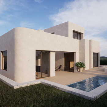 Zeitgenössische Villa mit Panoramablick und privatem Gästehaus in Las Alondras, Benalup-Casas Viejas