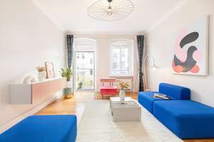 Hufelandstr., Bötzowkiez: 3-Zimmer Altbau, Balkon, Fernwärme & Effizienz B, Stuck, maßgefertigte EBK – Hufelandstraße 23, 10407 Prenzlauer Berg, Berlin – Vorschaubild 1
