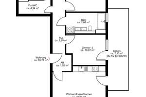 Familienfreundliche 4-Zimmer-Wohnung mit großem Balkon und optionalem Hobbyraum – Die vollständige Adresse der Immobilie erhältst du vom Anbieter., 81377 Großhadern, München – Vorschaubild 10