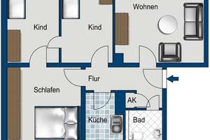 Attraktive 4-Zimmer-Wohnung mit umfassender Sanierung – Gutenbergstr. 54, 56073 Goldgrube, Koblenz – Vorschaubild 3